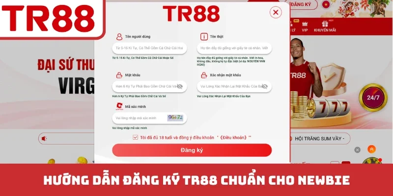 Đăng Ký TR88 - Chỉ 3 Phút, Trải Nghiệm Nhà Cái Trực Tuyến