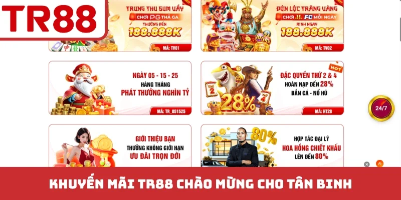 6 Khuyến Mãi TR88 Mới Nhất - Nhận Ngay Tiền Cược Miễn Phí