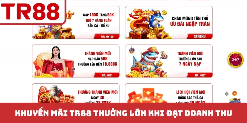 6 Khuyến Mãi TR88 Mới Nhất - Nhận Ngay Tiền Cược Miễn Phí