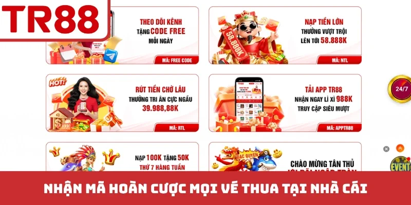 6 Khuyến Mãi TR88 Mới Nhất - Nhận Ngay Tiền Cược Miễn Phí